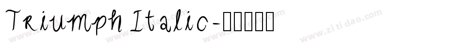 Triumph Italic字体转换